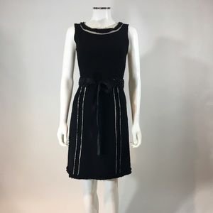 Prada Black Embellished Sheath Dress